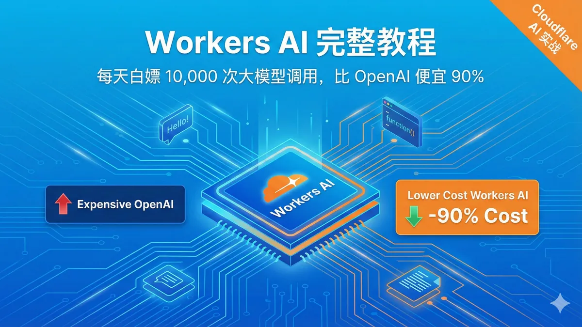 Cloudflare Workers代理AI API配置示意图