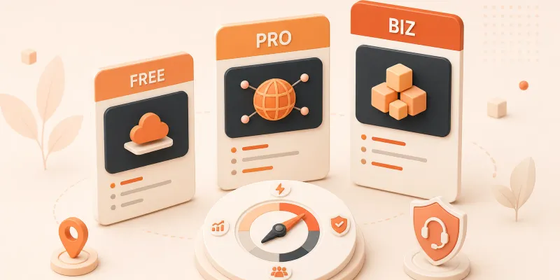 Easton editorial illustration: three large ascending plan cards around a value compass