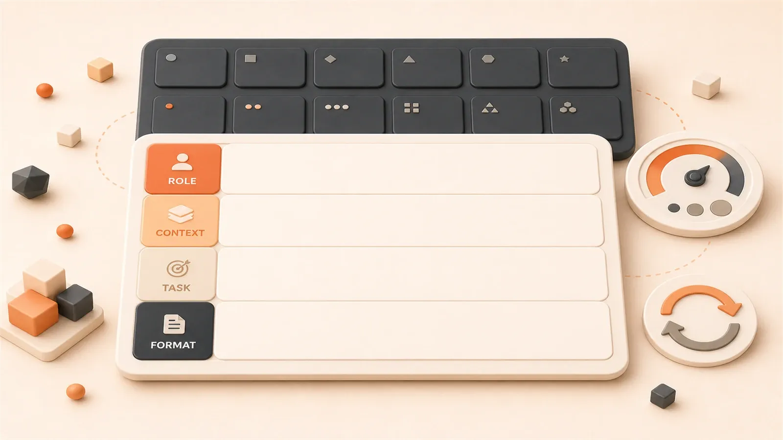 Easton editorial illustration: one enlarged reusable four-field template card