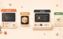 Easton editorial illustration: Cocos build control panel feeding a compact mini-game package into a device-debug dock