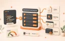 Easton editorial illustration: central rounded deployment switchboard with four clearly separated runtime lanes, four distinct endpoint modules: static page, lightning function, browser app window, container worker