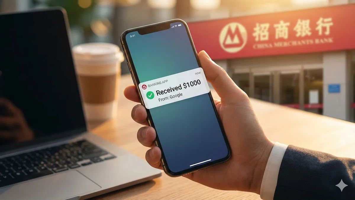 招商银行电汇收款流程示意图