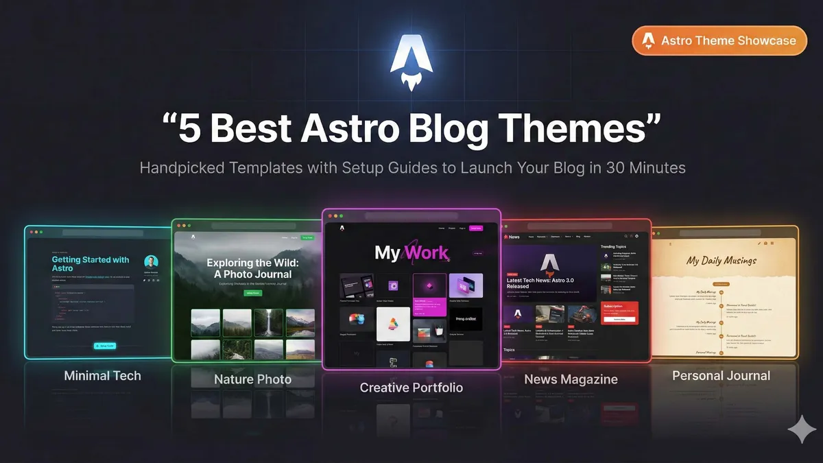 5个最佳Astro博客主题对比展示