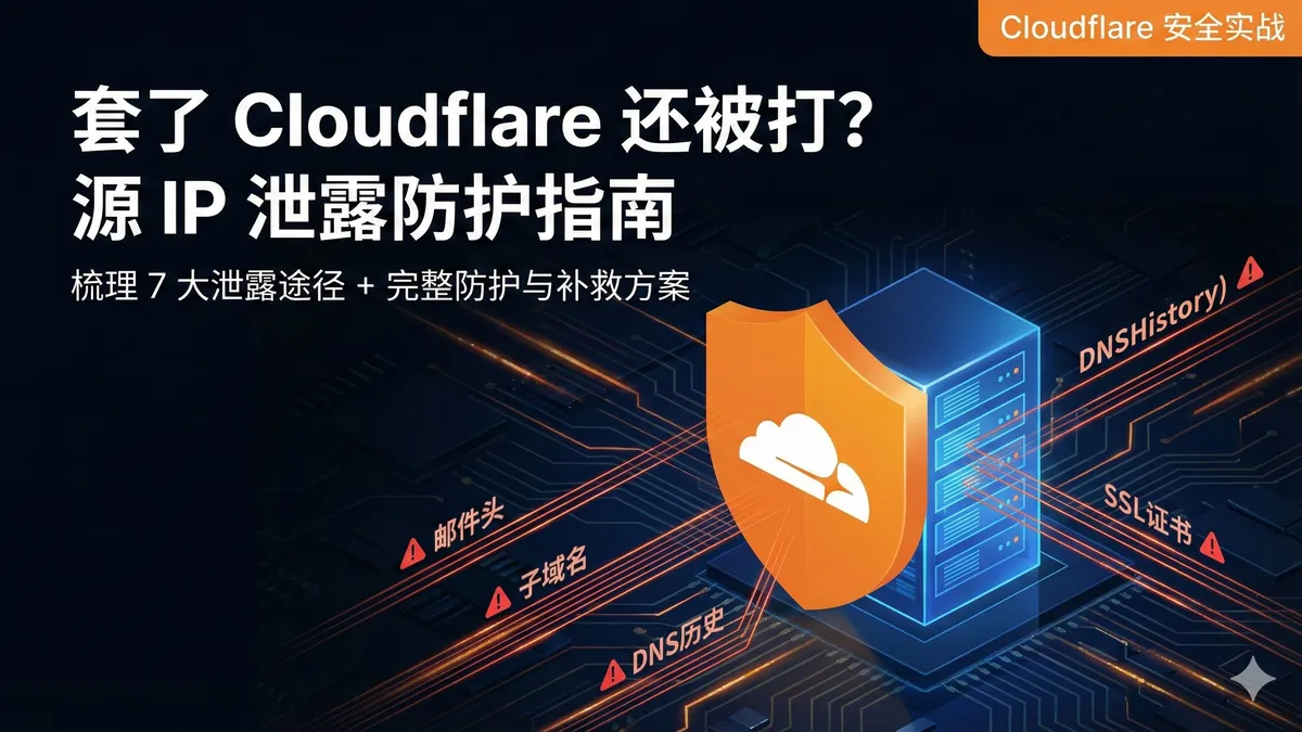 服务器被Cloudflare盾牌保护,展示CDN防护层和DDoS攻击被拦截