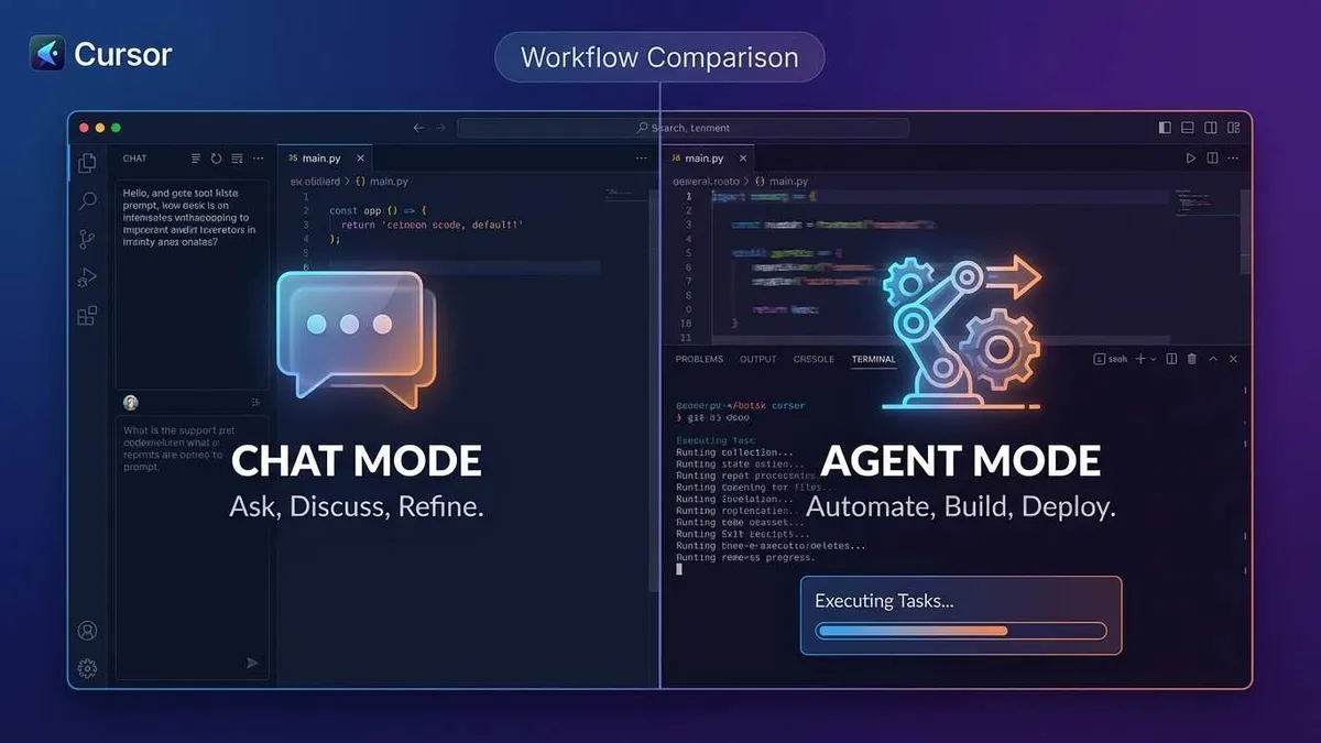 Cursor Agent Mode工作界面示意