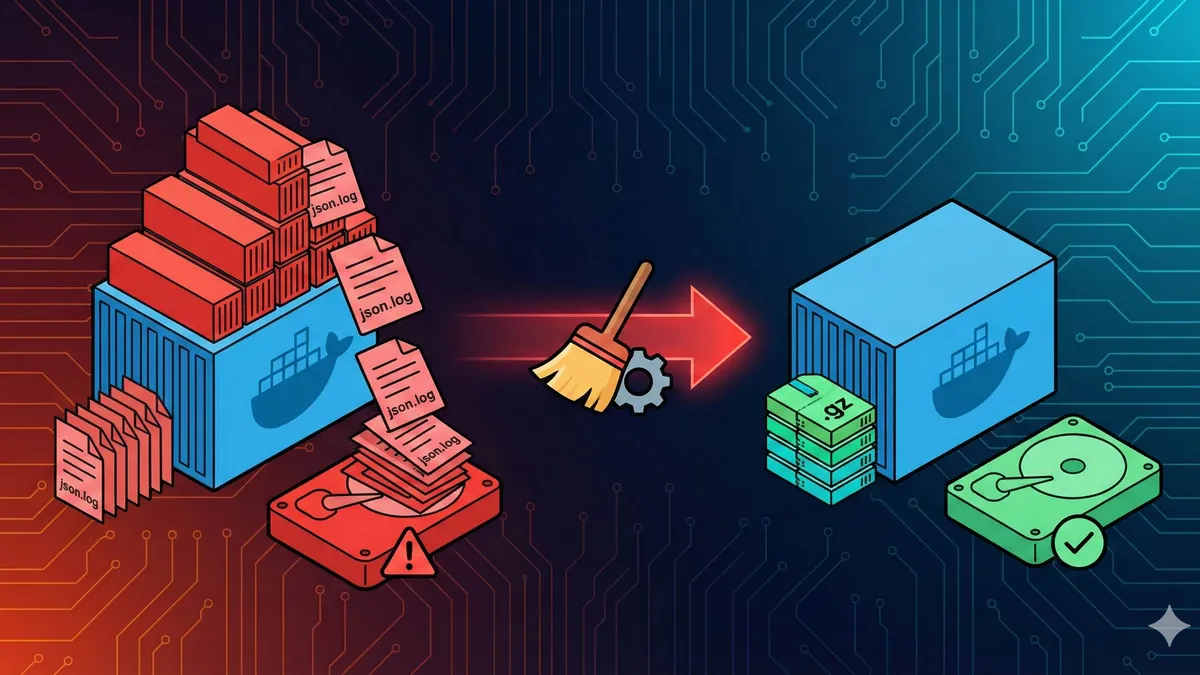 Docker日志清理与管理示意图