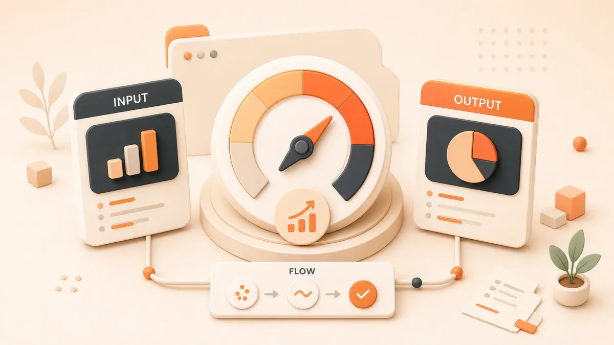 Easton editorial illustration: yield optimization gauge