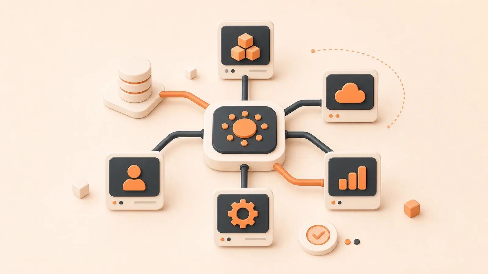 Easton editorial illustration: service topology model