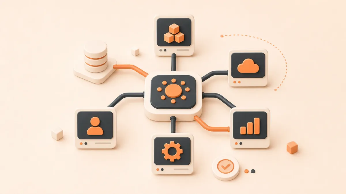 Easton editorial illustration: service topology model