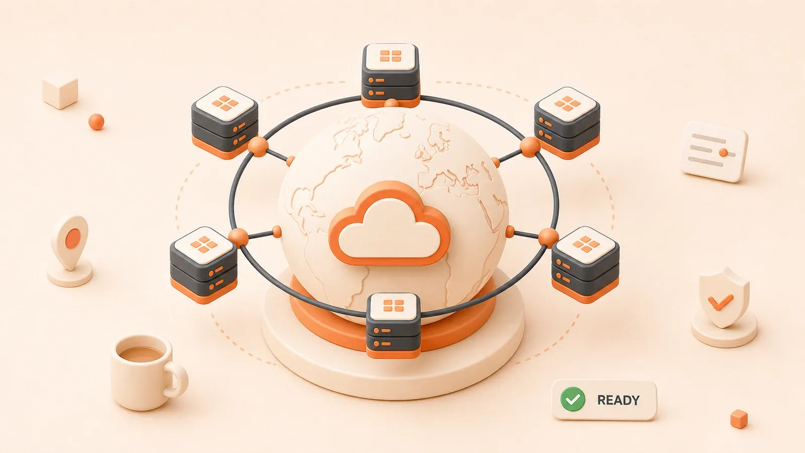 Easton editorial illustration: global cache relay