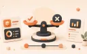 Easton editorial illustration: tradeoff balance table