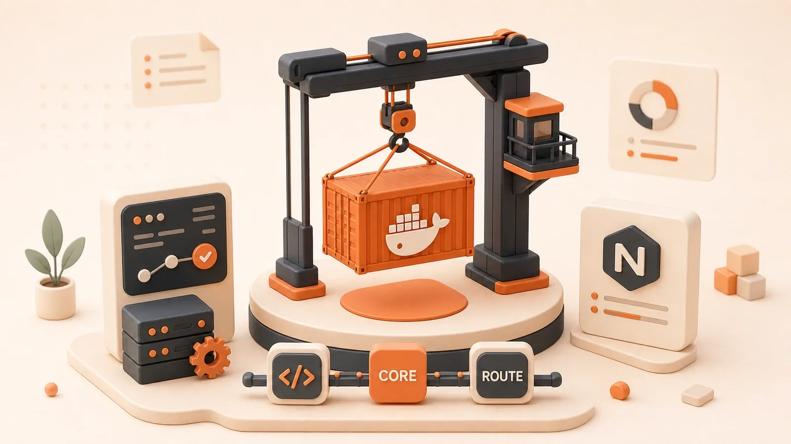 Easton editorial illustration: registry transfer crane