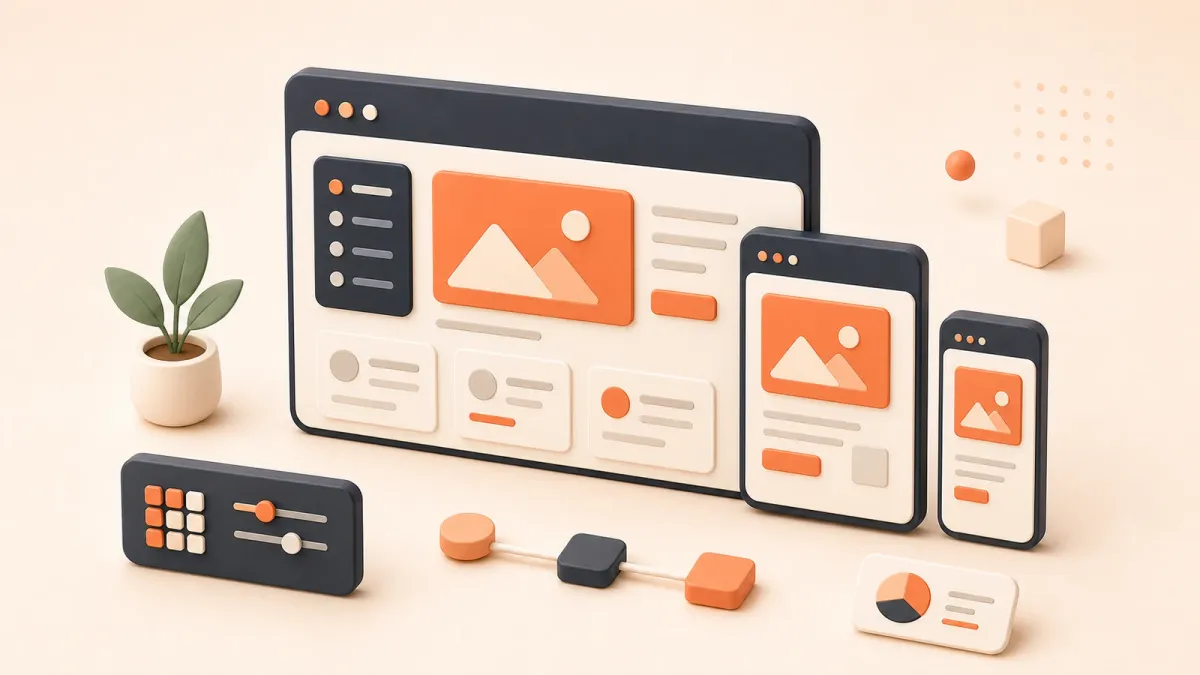 Easton editorial illustration: responsive layout folding board