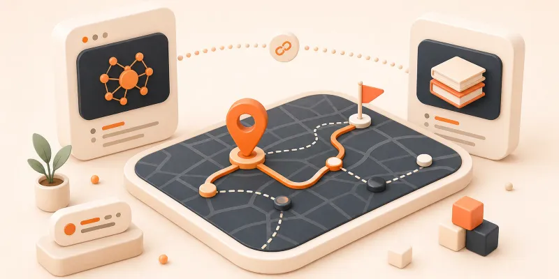Easton editorial illustration: vector-map navigation table