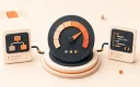Easton editorial illustration: hydration gauge console