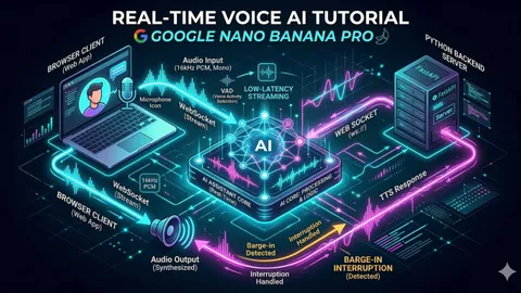 Gemini Live API实时语音交互架构图