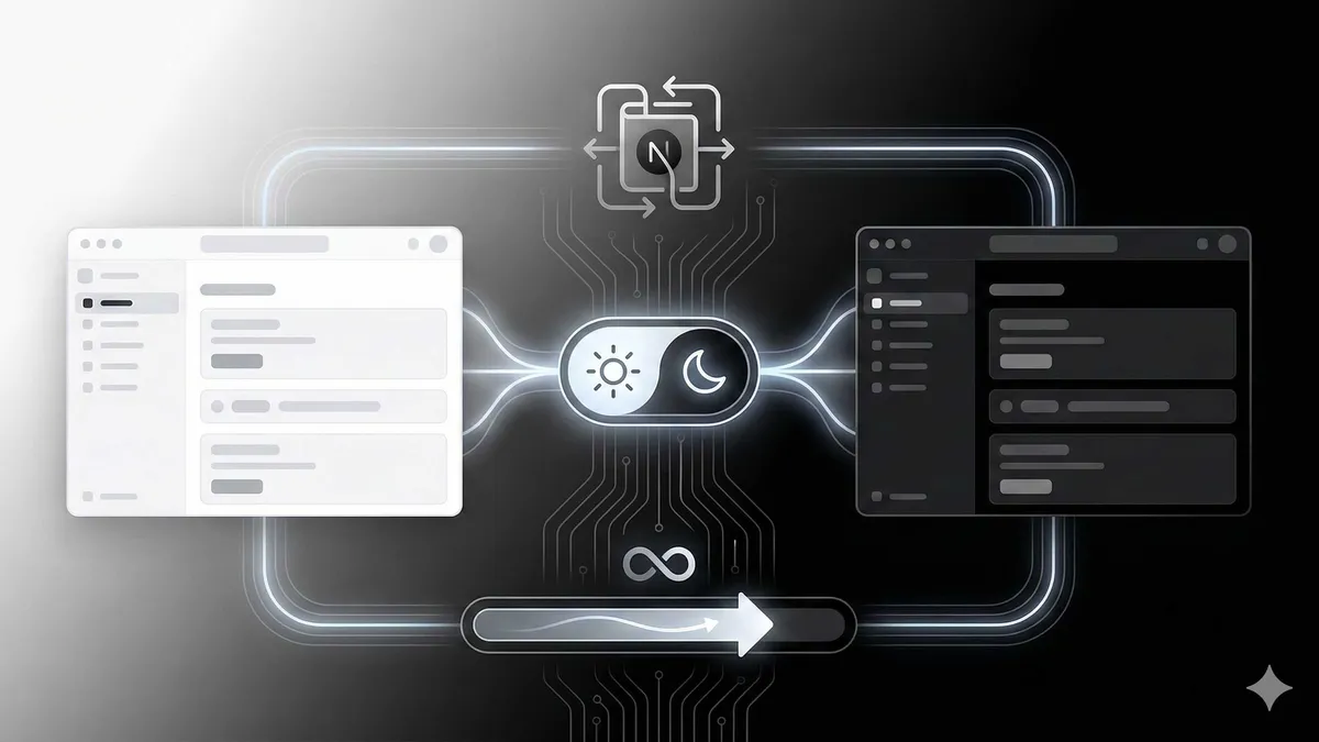Next.js 暗黑模式实现示意图