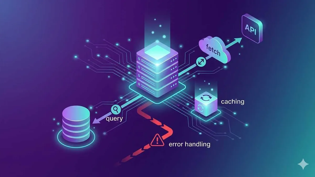 Next.js Server Components 数据获取示意图