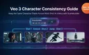 Illustration of Veo 3 Scenebuilder keeping the same character consistent across multiple video shots