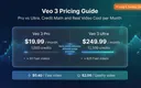 Veo 3 Pro与Ultra套餐价格对比图表