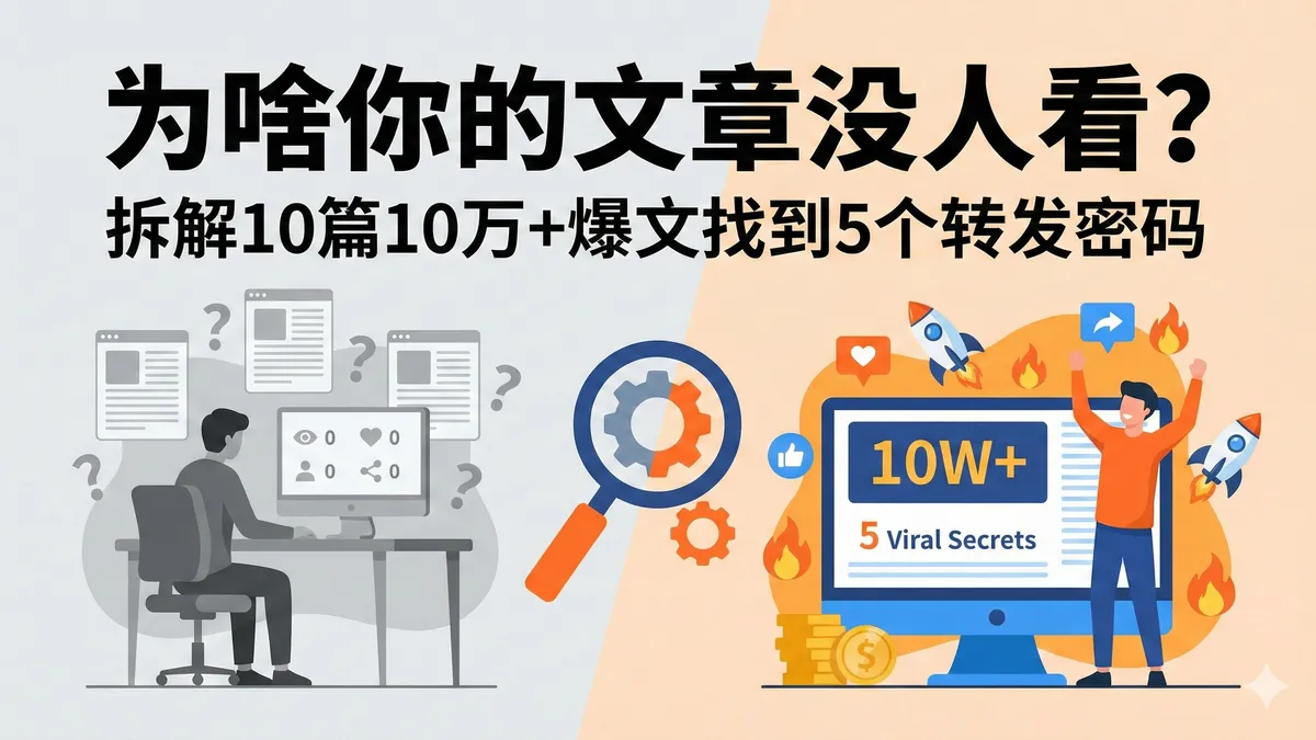 拆解10篇爆款文章找到的转发密码